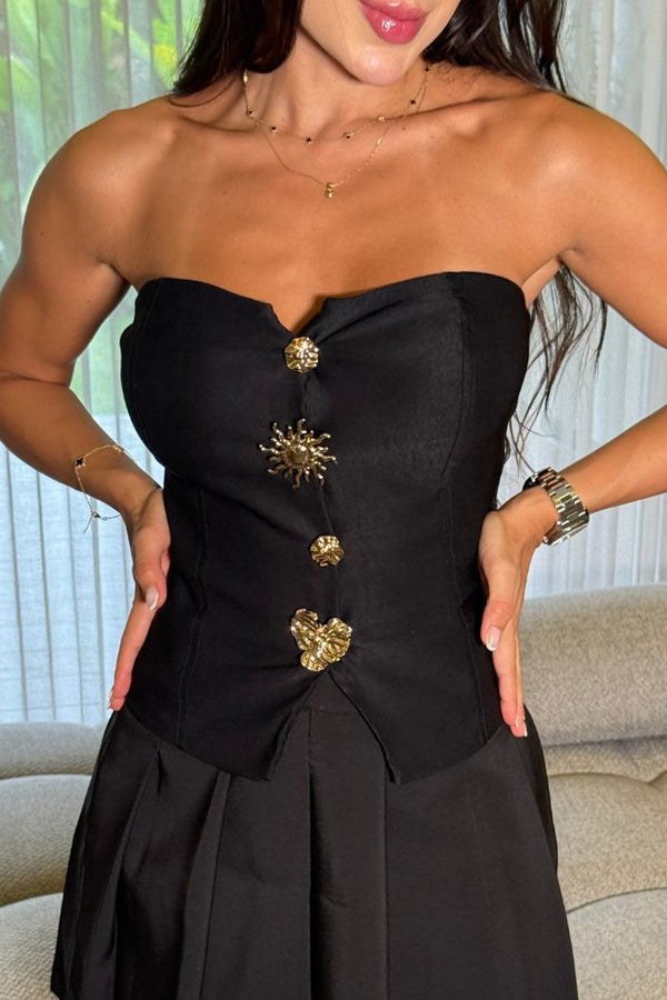 Blusa Larga Strapless DF02498