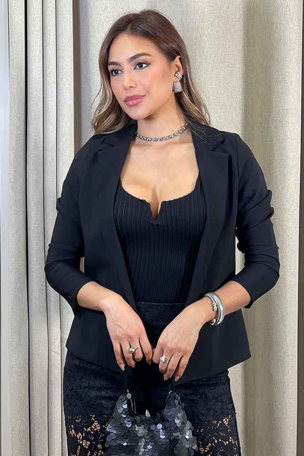 Blazer 1190004 para mujer elaborado en poliéster dyaboo color negro