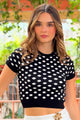 Blusa Corta Manga Corta TF01A60 para mujer dyaboo negro