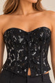 Blusa Corta Stapless DF01C60 para mujer dyaboo negro