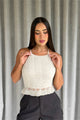 Blusa Corta Tiras DF01A23 para mujer dyaboo crudo/blanco