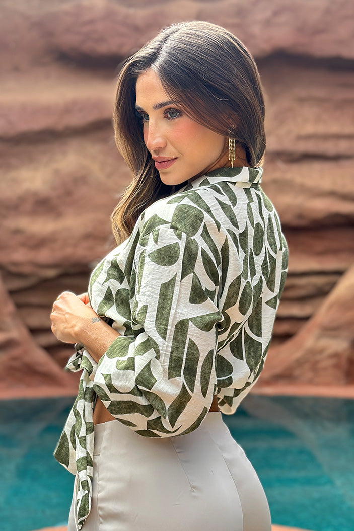 Blusa DF02369 para mujer tipo wrap con escote en 