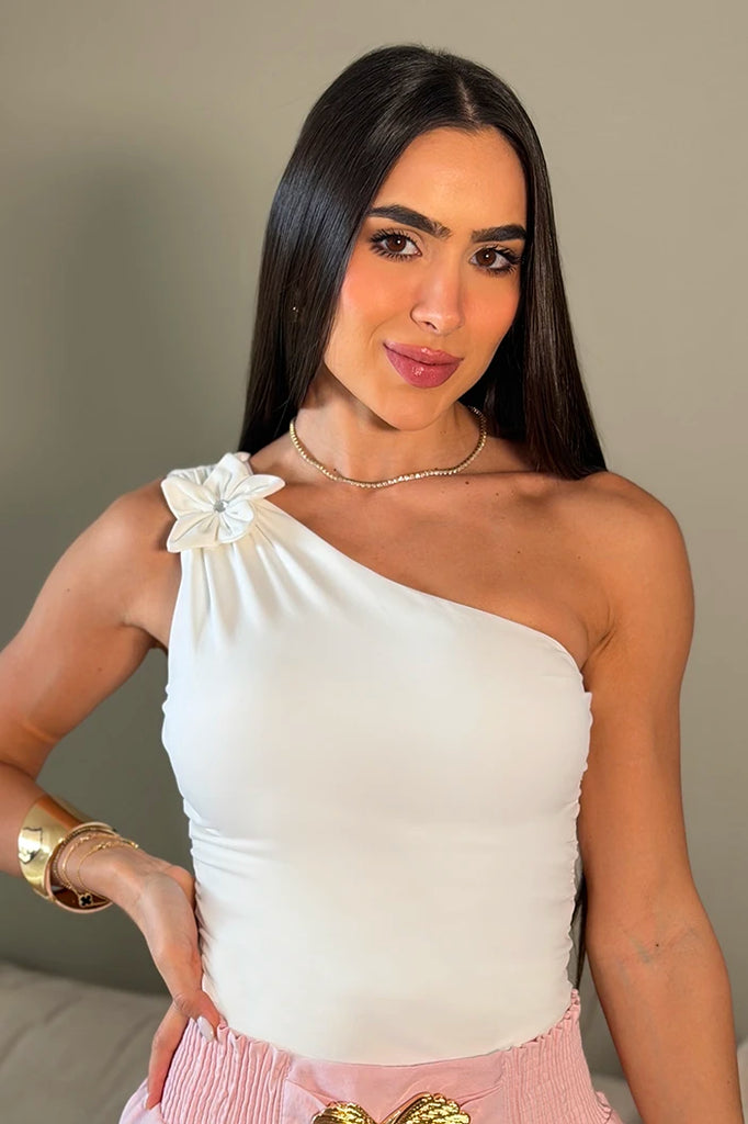 Blusa Larga  DF02527 para mujer dyaboo crudo/blanco