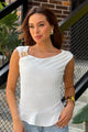 Blusa Larga Sisa DF02632 para mujer dyaboo crudo/blanco