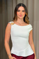 Blusa Larga Sisa DF02632 para mujer dyaboo crudoblanco