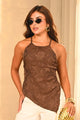 Blusa Larga Sisa DF02805 para mujer dyaboo cafe 