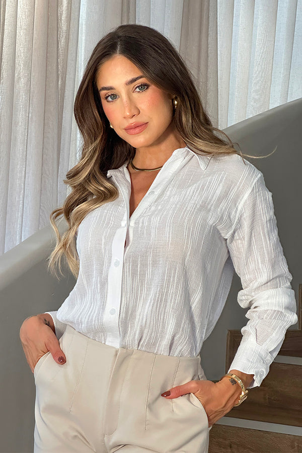 Camisera Larga DF21273  silueta amplia para mujer elaborada en algodón dyaboo crudo 1