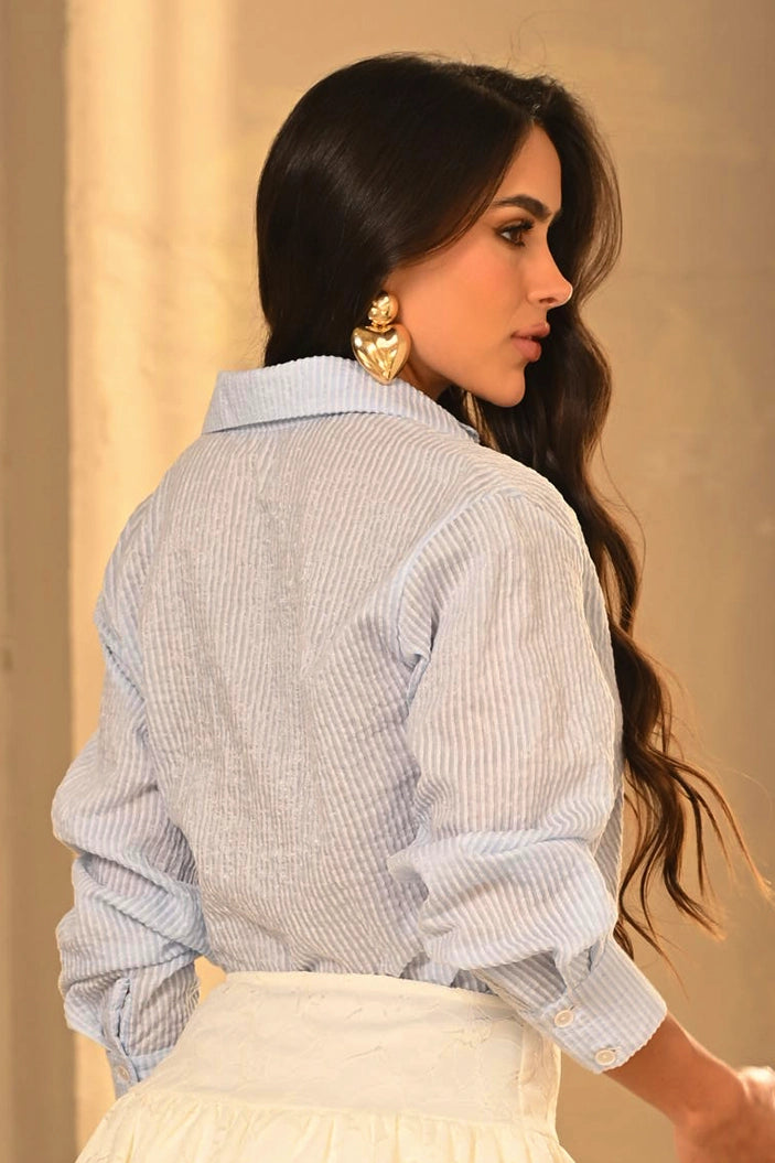 Camisera Larga DF21394 Para mujer dyaboo azul