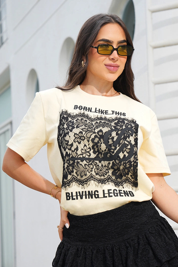 Camiseta Manga Corta DF03116 para mujer dyaboo panacota