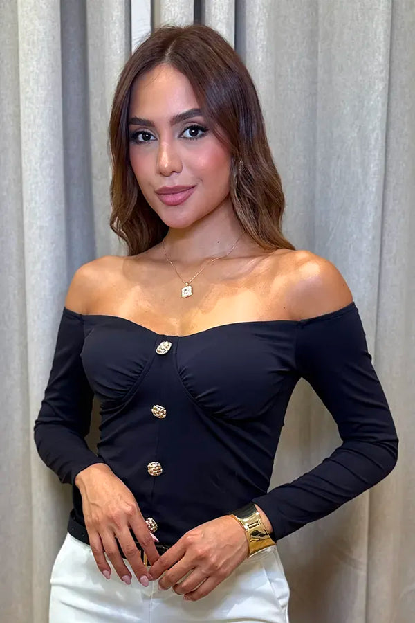 Blusa Larga Manga Larga DF02443