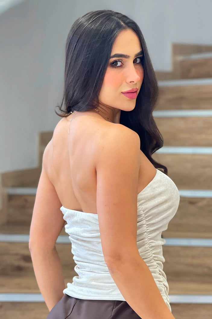 Blusa Larga Strapless DF02493