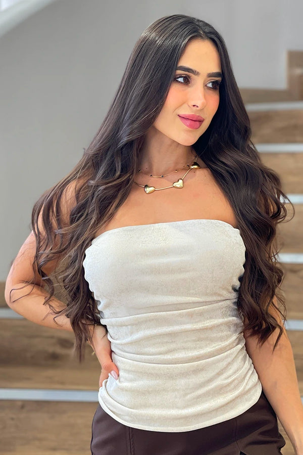 Blusa Larga Strapless DF02493