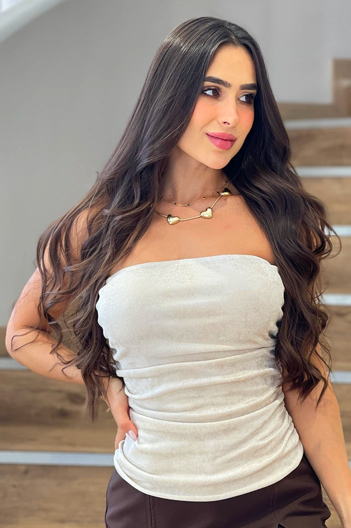 Blusa Larga Strapless DF02493