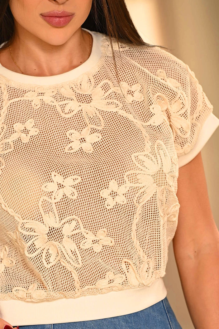 Blusa Larga DF02682 para mujer dyaboo beige