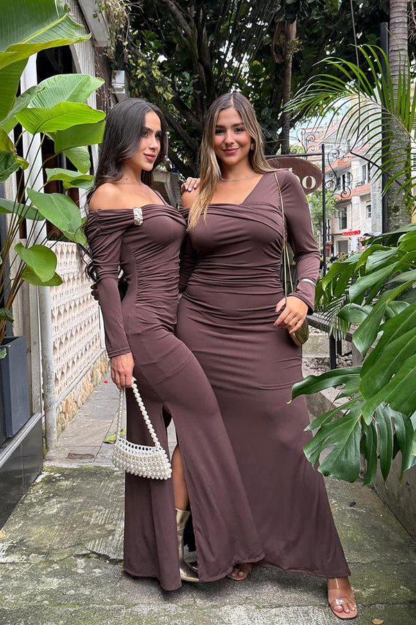 Vestido Largo Solo Hombro DF10092