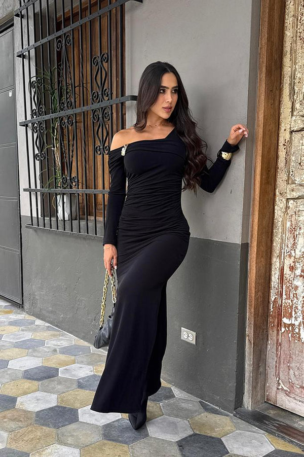 Vestido Largo Solo Hombro DF10092