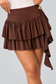 Falda Corta DF07259 para mujer dyaboo cafe 