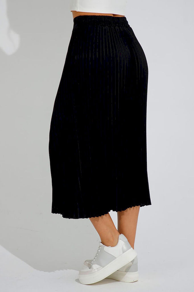 Falda Midi Falda Tableada Con Tenis Falda Larga Plisada DF07066