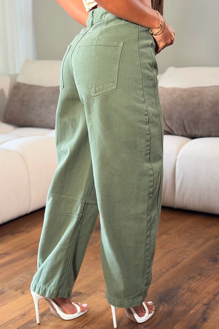 Jean Palazzo UF22035 para mujer dyaboo verde  002