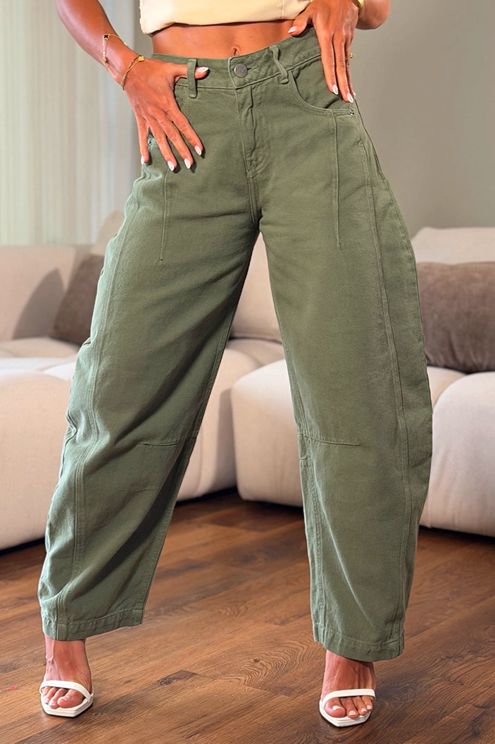 Jean Palazzo UF22035 para mujer dyaboo verde  002