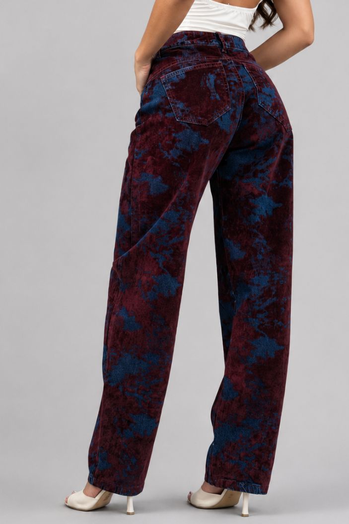 Jean Recto HF22060 Para mujer dyaboo vinotinto