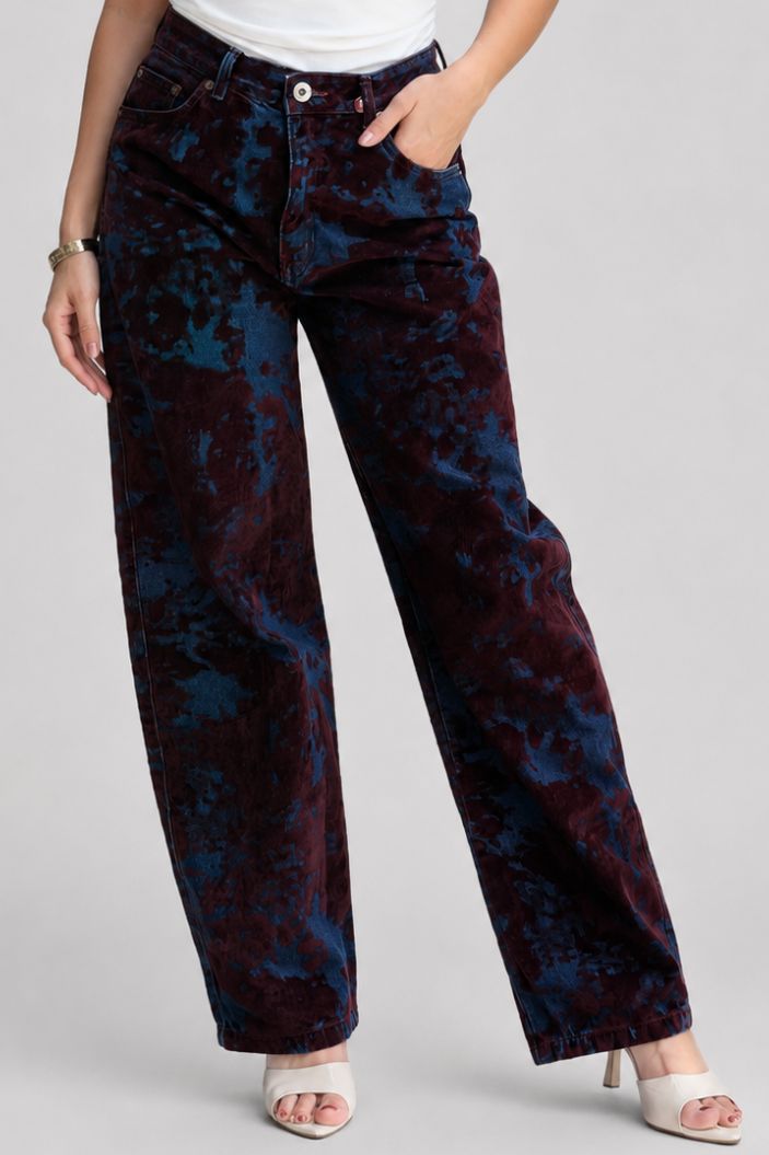 Jean Recto HF22060 Para mujer dyaboo vinotinto