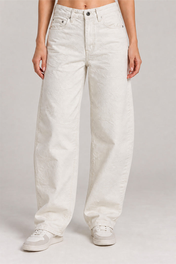 Jean Recto HF22066 para mujer dyaboo crudo/blanco
