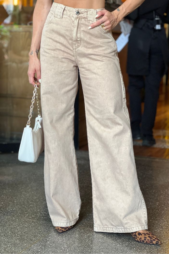 Jean Recto SF22002 para mujer dyaboo beige