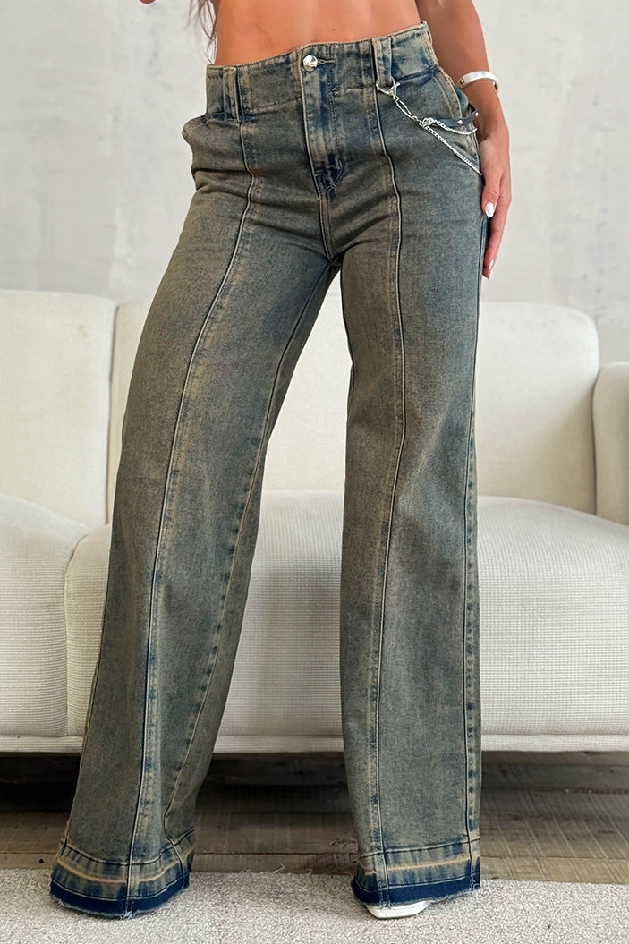Jean Recto SF22037 para mujer dyaboo vintage
