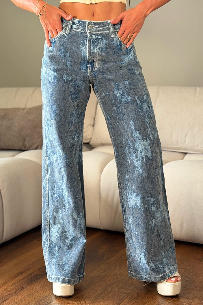 Jean Recto SF22045 para mujer dyaboo azul grisaceo