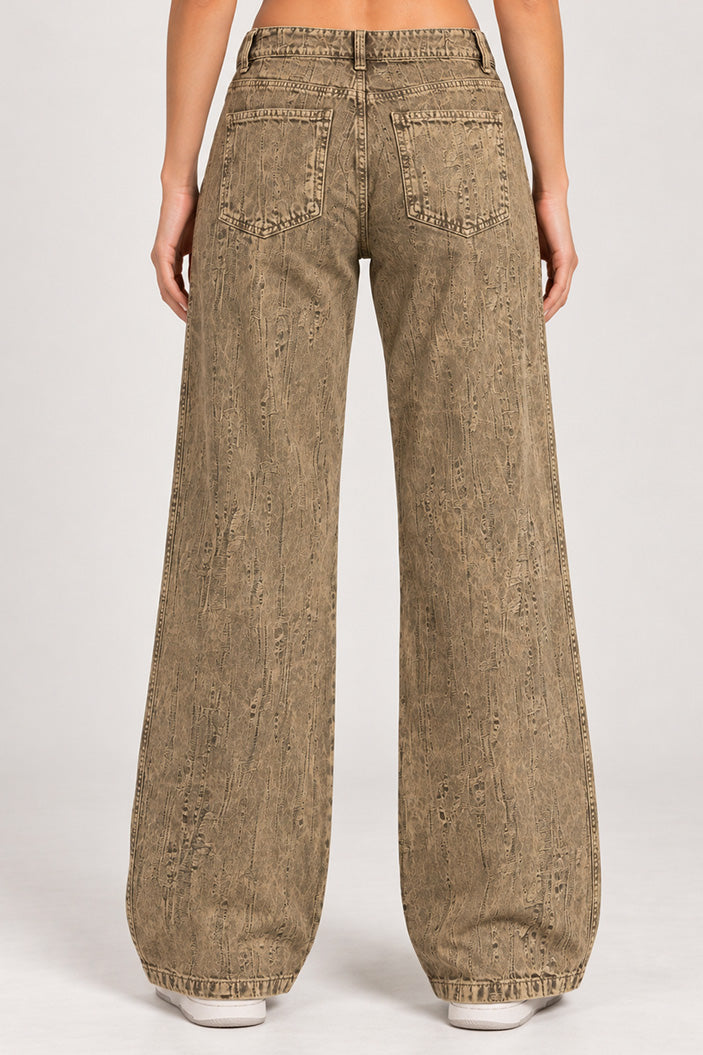 Jean Recto SF22062para mujer dyaboo camel