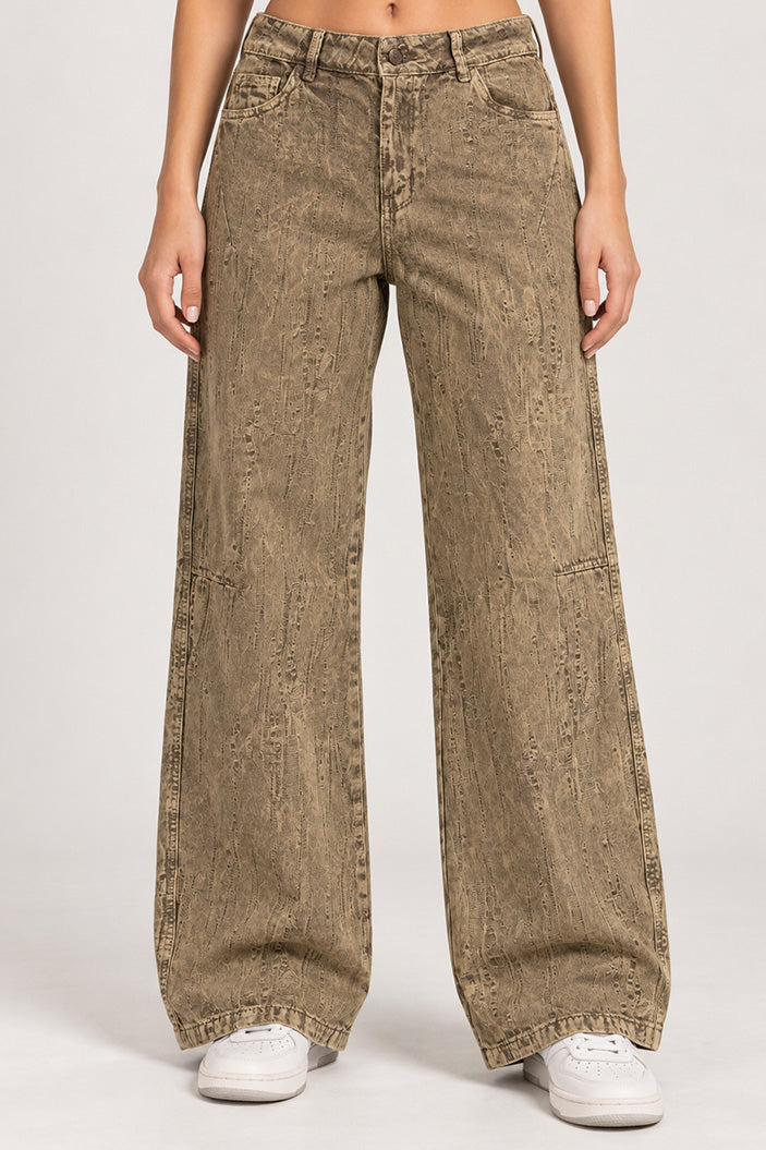 Jean Recto SF22062para mujer dyaboo camel
