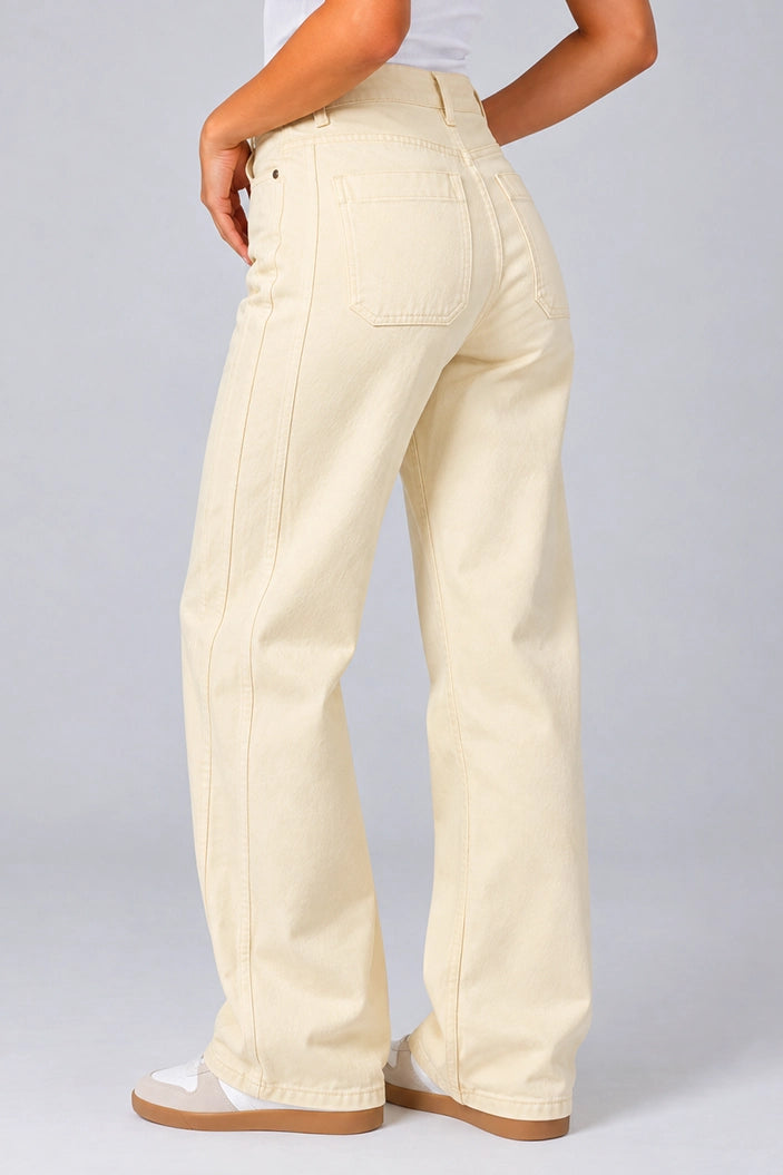 Jean Rectoo SF22065 para mujer dyaboo amarrillo