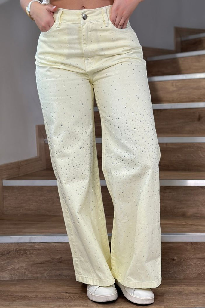 Jeans Palazzo SF22013 para  mujer dyaboo amarillo