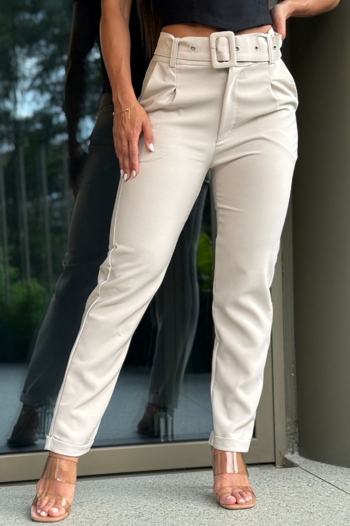 Pantalón 5890035 para mujer dyaboo  beige