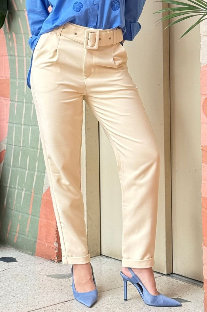 Pantalón 5890035 para mujer dyaboo  panacota