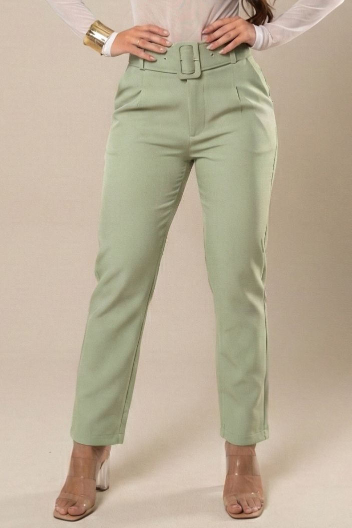 Pantalón 5890035 para mujer dyaboo  verde oliva