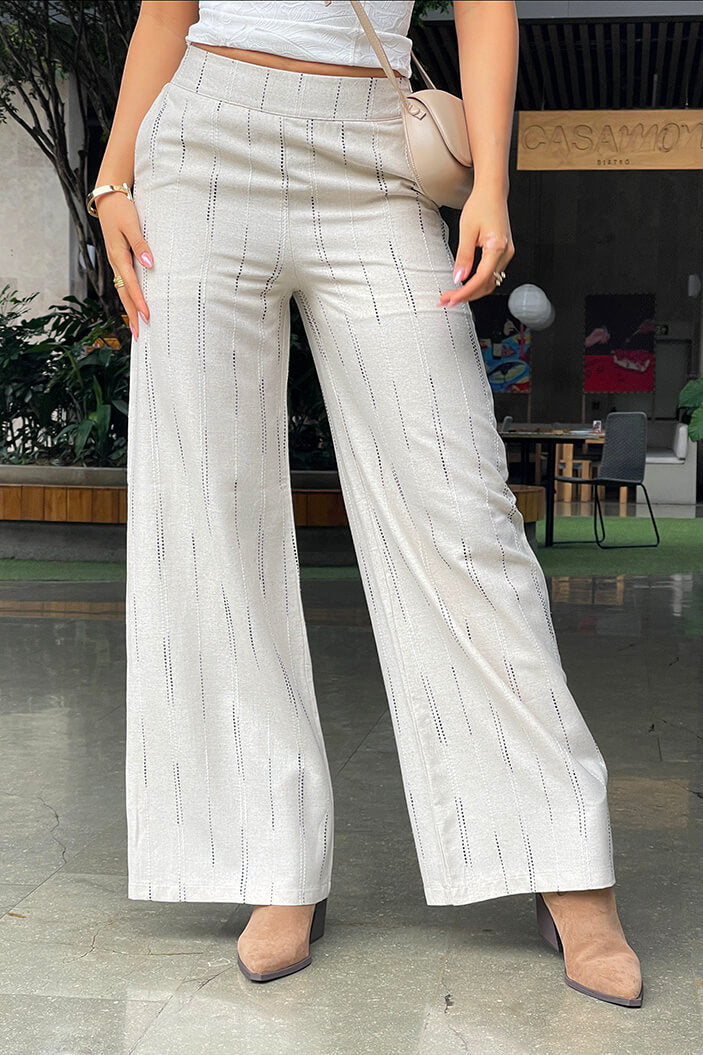 Pantalón DF06117 para mujer elaborado en lino dyaboo camel 4