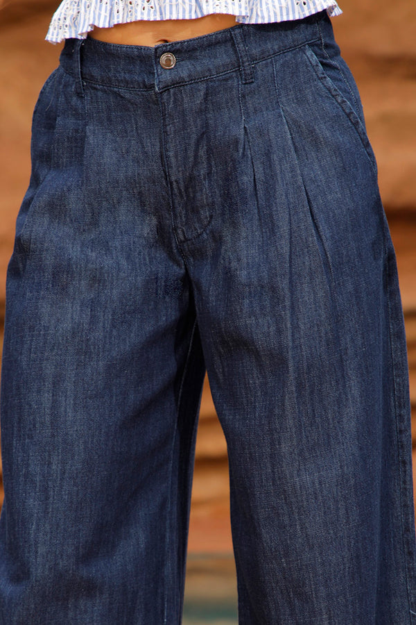 Pantalón DF06141 para mujer dyaboo indigo