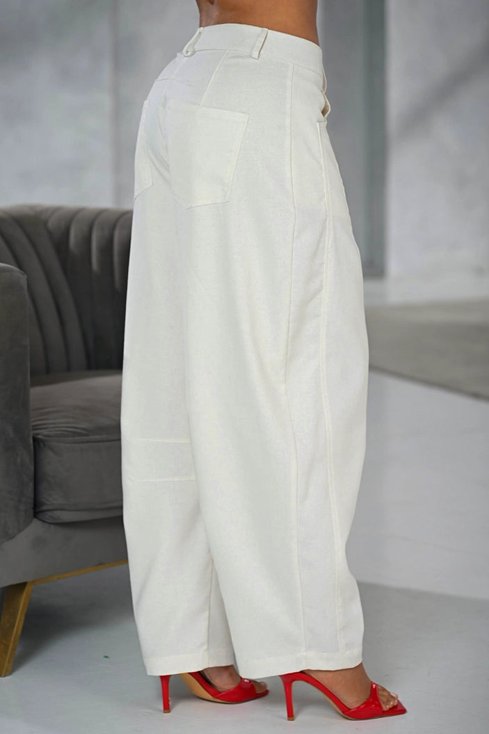 Pantalón Joggers DF06211 Para mujer dyaboo crudo/blanco