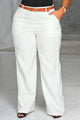 Pantalón Recto- Plus DP06011 para mujer dyaboo crudo/blanco