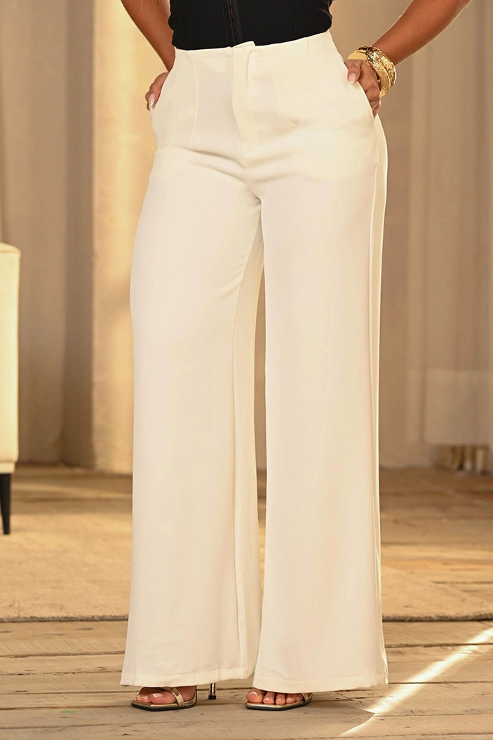 Pantalón Recto DF06210 para mujer dyaboo crudo/blanco