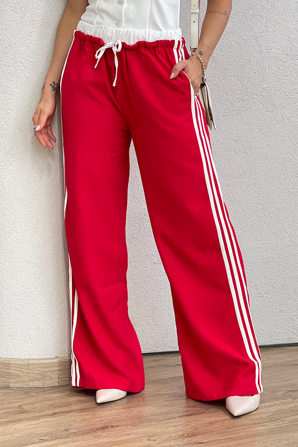 Pantalon Amplio para mujer dyaboo DF06076 rojo 1