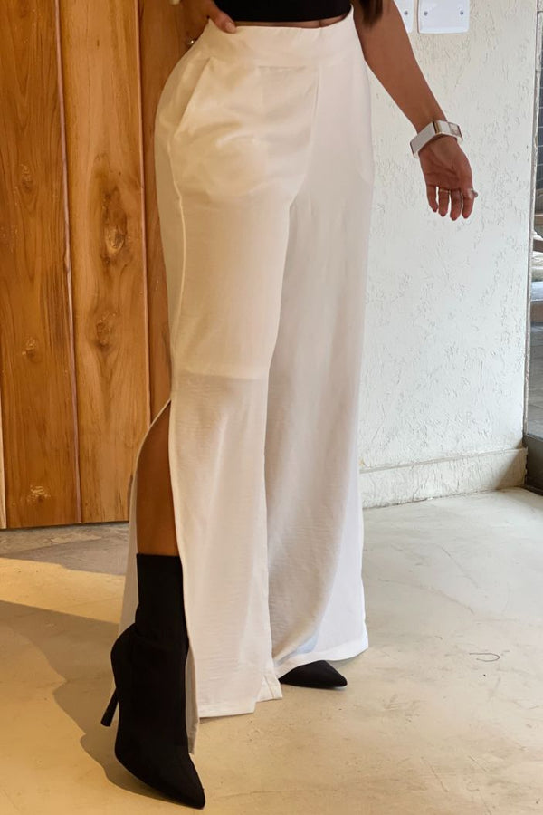 Pantalon Culotte DF06164 para mujer dyaboo crudo/blanco