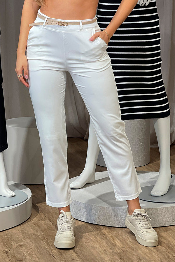 Pantalon DF06094 bota recta parra mujer dyaboo crudo blanco  6