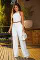Set Pantalón DF14207 para mujer dyaboo crudo/blanco