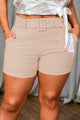 Short Pluss Cinturón 5987003 para mujer dyaboo beige