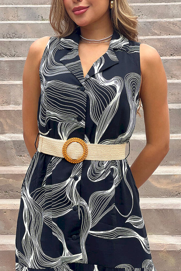 Vestido Largo DF10042 estampado  para mujer dyaboo negro 01