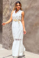 Vestido Largo DF10045 para mujer dyaboo crudo/blanco