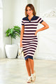 Vestido Largo Manga Corta TF10073 para mujer dyaboo